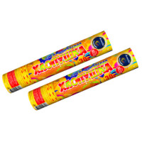 Пневмохлопушка 30 см с разноцв. конф. и серпант.