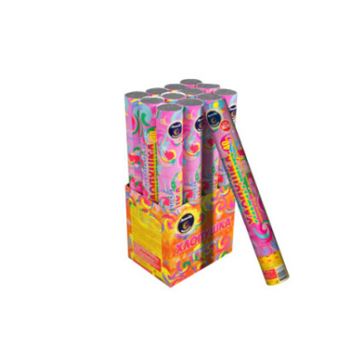 Пневмохлопушка 40 см с конфетти и серпантином