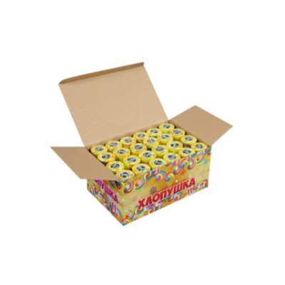 Пружинная хлопушка 11см с фольгированным конфетти