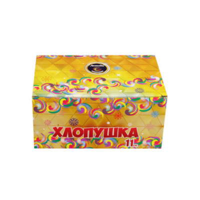 Пружинная хлопушка 11см с конфетти и серпантином