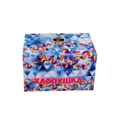 Пружинная хлопушка 15 см с фольгированным конфетти