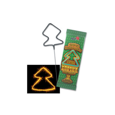 Бенгальские свечи фигурные 2 шт "Ёлочка"