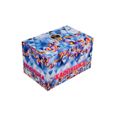 Пружинная хлопушка 15 см с фольгированным конфетти