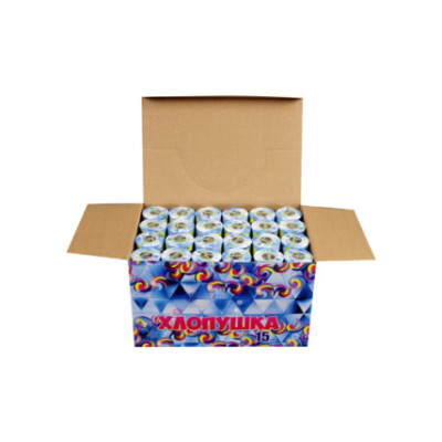 Пружинная хлопушка 15 см с фольгированным конфетти