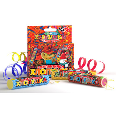 Хлопушка "Супер с серпантином"